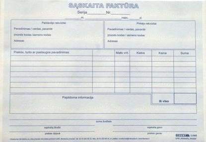 Изображение Sąskaita faktūra, A5, 2x50 0720-042