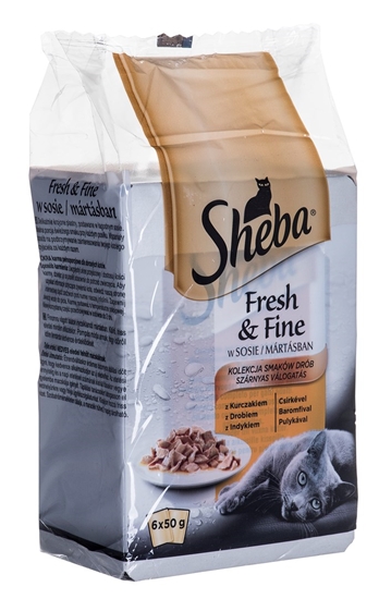 Изображение SHEBA Fresh&Fine Chicken, Turkey - wet cat food - 6 x 50 g