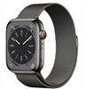 Picture of Apple Watch 8 GPS + Cellular 41mm Stainless Steel Milanese Loop, graphite (MNJM3EL/A)