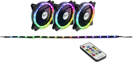 Picture of Wentylator Argus Zestaw RS-04 RGB 3-pack + Pasek LED + Pilot (88885481)