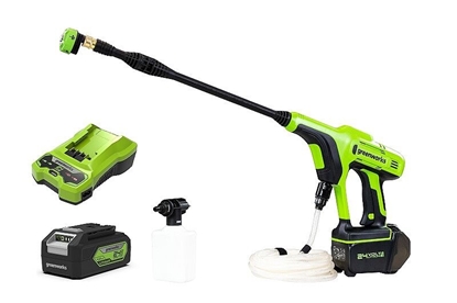 Attēls no 24V Pressure Washer GREENWORKS G24PWK4 - Charger + 4Ah Battery Pack - 5105307UB