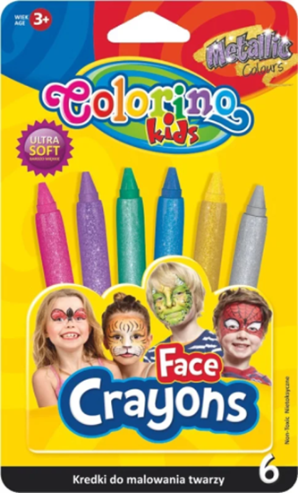 Picture of Colorino Kids Metallic face crayons 6 colours