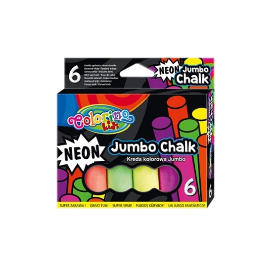 Picture of Colorino Kids Neon JUMBO Chalk 6 colours