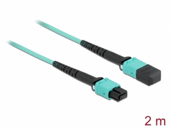 Picture of Delock Optical Fiber Cable MPO female to MPO female 12 fibers, polarity A, multi-mode OM4, 50/125 µm, 2 m