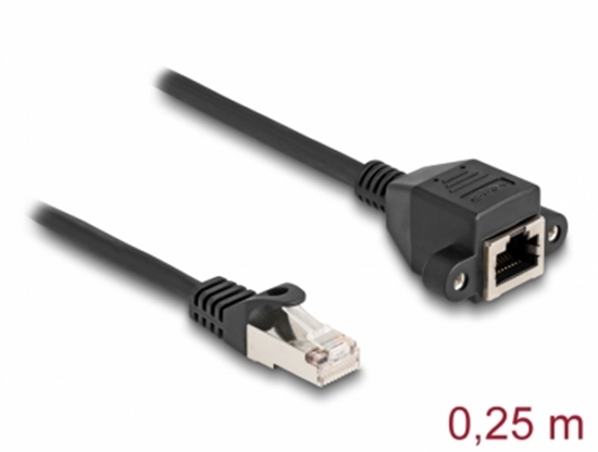 Picture of Delock RJ50 Extension Cable male to female S/FTP 0.25 m black