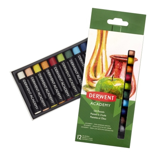 Picture of Derwent Academy Oil Pastels 12 colours Set