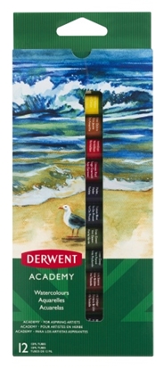 Изображение Derwent Academy Watercolour Paints 12ml, 12 colours