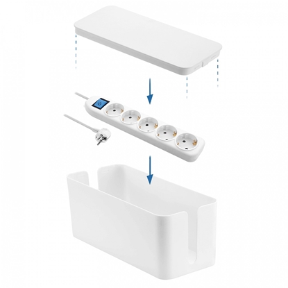 Picture of Electraline 300170 White Box Organizer W/Multisocket 5p Vv- 3g1 1.5m Switch