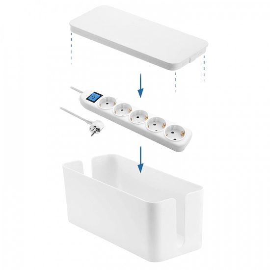 Picture of Electraline 300170 White Box Organizer W/Multisocket 5p Vv- 3g1 1.5m Switch