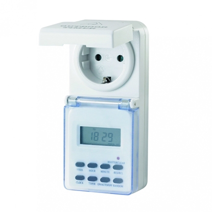 Attēls no Electraline 59506 Digital outdoor german timer IP44 max 35000w 220-240vac / 16A / 50hz