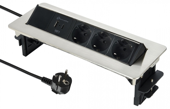 Изображение Electraline 62570 Multisocket In-Desk 3p 2xUSB / 2m