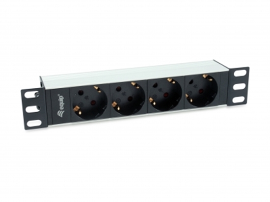 Picture of Equip 333311 power distribution unit (PDU) 4 AC outlet(s) 1U Black, Silver