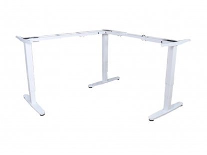 Attēls no Equip ERGO L Shaped Electric Sit-Stand Desk Frame, Triple Motor, White