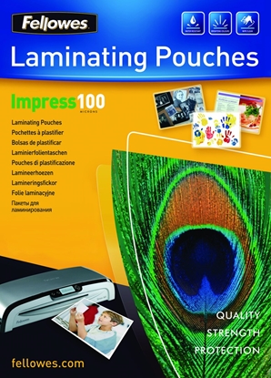 Attēls no Fellowes A4 Glossy 100 Micron Laminating Pouch - 100 pack