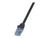 Изображение LogiLink RJ-45/RJ-45, kat.6A, U/UTP, czarny, 3m (CP3063U)