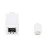 Picture of Manhattan USB-C to Gigabit (10/100/1000 Mbps) Network Adapter, White, Equivalent to US1GC30W, supports up to 2 Gbps full-duplex transfer speed, RJ45, Three Year Warranty, Blister