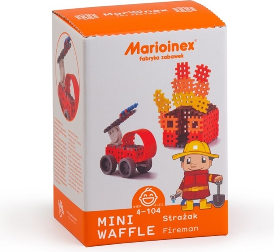 Picture of Marioinex Klocki Wafle mini - Strażak średni 150 (902523)