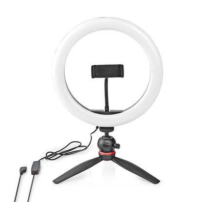 Изображение Nedis RLSTND100BK Selfie Ring Lamp 10 inch 2700-6700 K