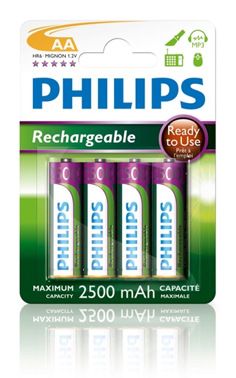 Picture of Philips Rechargeables Battery R6B4RTU25/10