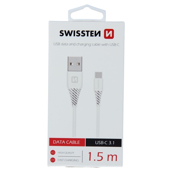 Изображение Swissten Basic Universal Quick Charge USB-C Data and Charging Cable 1.5m