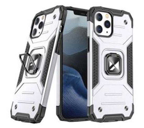 Picture of Wozinsky Wozinsky Ring Armor pancerne hybrydowe etui pokrowiec + magnetyczny uchwyt iPhone 13 Pro Max srebrny