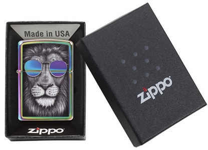Attēls no Zippo Lighter 151CI407606 Lion in Sunglasses