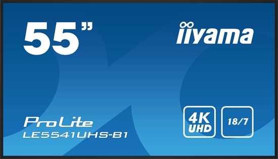 Picture of 55" 3840x2160, 4K UHD IPS panel, 1% Haze, Landscape mode, Speakers 2x 10W , VGA, 3x HDMI, 350cd/m², Media Play USB Port, Control LAN / RS232C, VESA 400x400