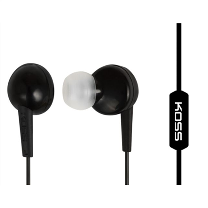 Attēls no Ausinės Koss Headphones KEB6iK Wired, In-ear, Microphone, 3.5 mm, Black