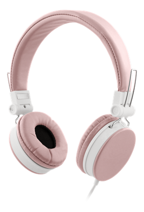 Attēls no Ausinės STREETZ HL-W202, ant ausų, sulenkiamos, su mikrofonu, rožinės