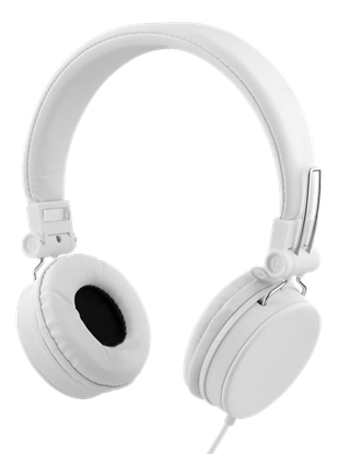 Attēls no Ausinės STREETZ HL-W203, ant ausų, sulenkiamos, su mikrofonu, baltos