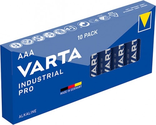 Picture of BATAAA.ALK.VI10; LR03/AAA baterijas Varta Industrial Alkaline MN2400/4003 iepakojumā 10 gb.