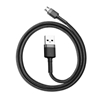 Изображение USB cable Baseus Cafule, microUSB, 1.0m, 2.4A, grey-black CAMKLF-BG1