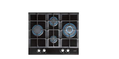 Picture of CATA | Hob | LCI 6031 B | Gas on glass | Number of burners/cooking zones 4 | Rotary knobs | Black