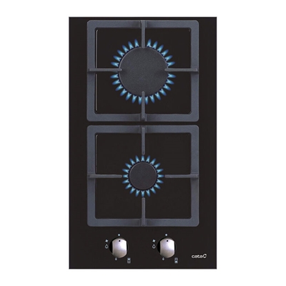Picture of CATA | Hob | SCI 3002 BK | Gas on glass | Number of burners/cooking zones 2 | Rotary knobs | Black