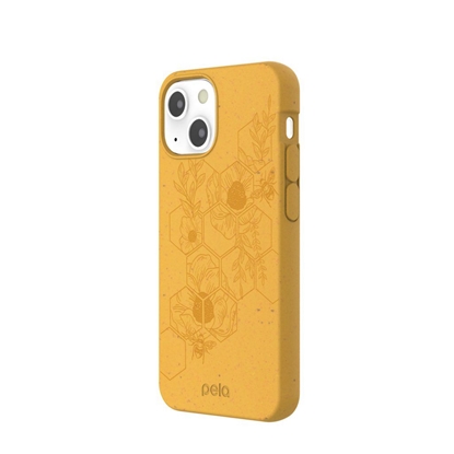 Изображение Pela Classic Honey Eco-Friendly iPhone 13 mini Case - Hive Edition