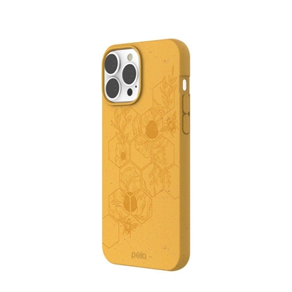 Изображение Pela Classic Honey Eco-Friendly iPhone 13 Pro Max Case - Hive Edition
