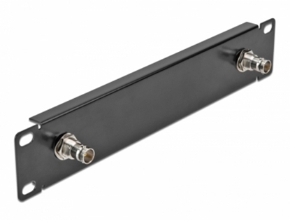 Attēls no Delock 10″ Panel with 2 x BNC jack 1U black