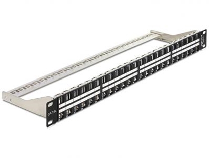 Attēls no Delock 19 Keystone Patch Panel 48 Port 1 U black