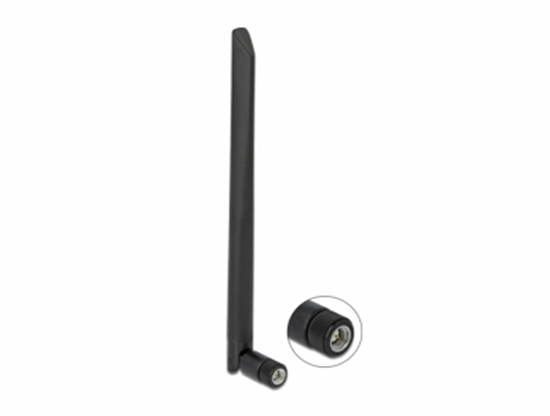 Picture of Delock 5G 3.4 - 3.8 GHz Antenna SMA plug 5 dBi 20 cm omnidirectional with tilt joint and flexible material black