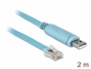 Изображение Delock Adapter USB 2.0 Type-A male > 1 x Serial RS-232 RJ45 male 2.0 m blue