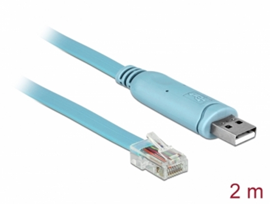 Изображение Delock Adapter USB 2.0 Type-A male > 1 x Serial RS-232 RJ45 male 2.0 m blue