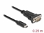 Picture of Delock Adapter USB Type-C™ to 1 x Serial RS-232 D-Sub 9 pin male with screws 0.25 m
