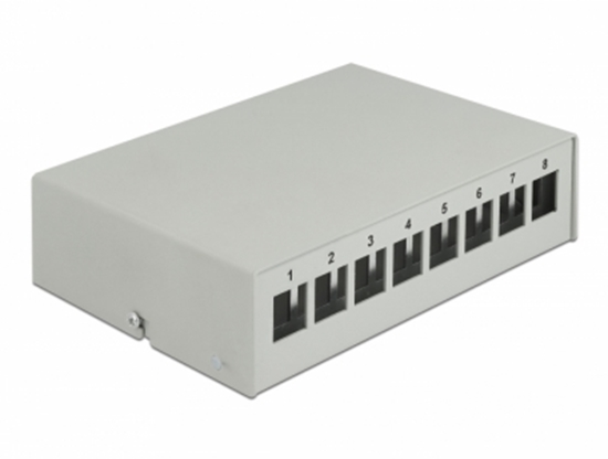 Picture of Delock Keystone Patch Panel 8 Port grey