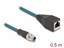 Изображение Delock M12 Adapter Cable X-coded 8 pin male to RJ45 female 50 cm