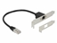 Изображение Delock Network Extension Cable RJ45 Cat.5e 30 cm with Standard and Low Profile Slot Bracket