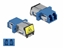 Picture of Delock Optical Fiber Coupler with laser protection flip LC Duplex female to LC Duplex female Single-mode blue