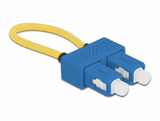 Picture of Delock Optical Fiber loopback Adapter SC / UPC singlemode blue