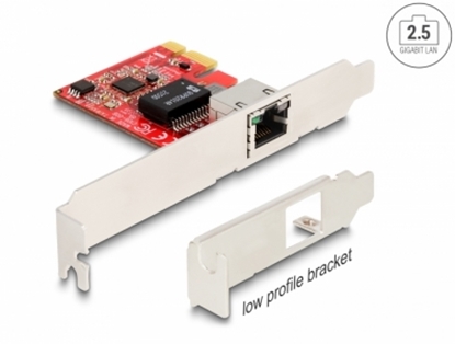 Attēls no Delock PCI Express x1 Karte zu 1 x RJ45 2,5 Gigabit LAN i225 NBASE-T - Low Profile