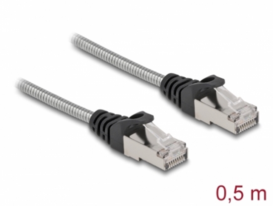 Picture of Delock RJ45 Cable Cat.6A U/FTP with metal jacket 0.5 m