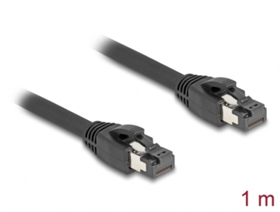 Picture of Delock RJ45 Network Cable Cat.8.1 S/FTP 1 m up to 40 Gbps black